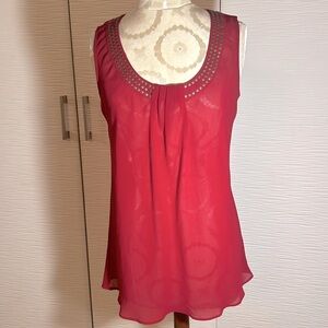 Gorgeous chiffon studded top, Sz M